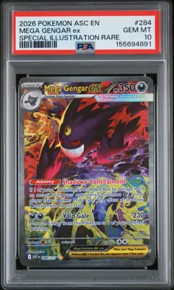 2026 POKEMON ASC EN-ASCENDED HEROES #284 MEGA GENGAR EX PSA 10 - Image 1