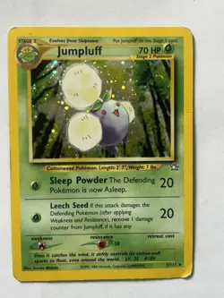 Pokemon Neo Genesis Jumpluff Holo Card 7/111 Rare MP/HP - Image 1