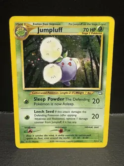 Pokemon TCG - Jumpluff 🍃 7/111 Neo Genesis ⭐ Holo ✨ Rare WOTC Card HP - Image 1