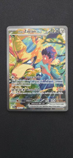 Pokemon TCG Card Hop's Zacian ex 186/159 Journey Together SIR Holo - NM - Image 1