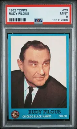 1962 TOPPS #23 RUDY PILOUS PSA 9 (RARE POP OF 5) NONE HIGHER, PSA ESTIMATE $1084 - Image 1