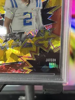 2025 PANINI PRIZM DRAFT PICKS JAXSON DART INSTANT IMPACT RC GOLD ICE PSA 10 - Image 4