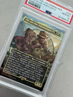 PSA 10 Ellie Alan, Paleontologists #35 Borderless EMBLEM FOIL Jurassic World MTG - Image 2