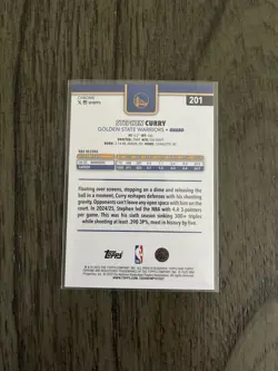 2025-26 Topps Chrome - Stephen Curry #201 Yellow RayWave Refractor /275 - Image 2