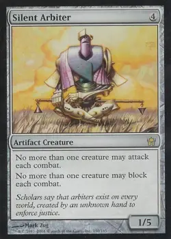 MTG English Silent Arbiter Light Play Foil Fifth Dawn - Image 1