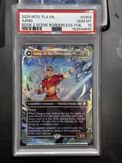 2025 MTG TLA English Aang #0304 Book 2 Scene Borderless-foil PSA 10 GEM MINT - Image 1