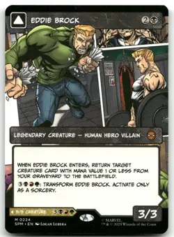 x1 Eddie Brock // Venom, Lethal Protector (0224) - Borderless M MTG Marvel's Spi - Image 1