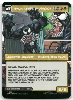 x1 Eddie Brock // Venom, Lethal Protector (0224) - Borderless M MTG Marvel's Spi - Image 2