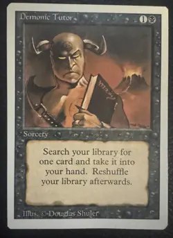 Magic The Gathering MTG Demonic Tutor Revised Edition - MP - Vintage - Image 1