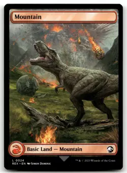 Mountain #24 (NM) Jurassic World REX Magic MTG - Image 2