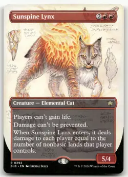 Sunspine Lynx (Borderless) #292 (NM) Bloomburrow BLB Magic MTG - Image 1