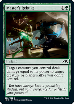 MTG - Master's Rebuke - Foil, Kamigawa: Neon Dynasty - Image 1