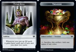 MTG - Emblem - Tyvar Kell // Treasure Token - Foil, Kaldheim - Image 1
