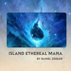 Paramint Island Ethereal Mana (Stitched) - MTG Playmat - Stitched, Blue - Image 3