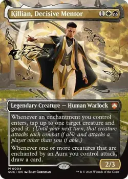 ~ Killian, Decisive Mentor (Borderless) ~ NM Foil ~ ~ MTG ~ - Image 1