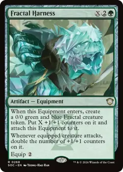 4x MTG Fractal Harness, NM-Mint, English Commander: Secrets of Strixhaven - Image 1