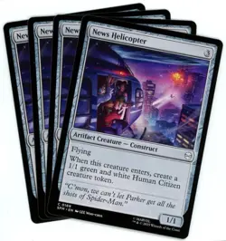 x4 News Helicopter - 0169 - Marvel's Spider-Man - MTG - SHIPS NOW - Image 1