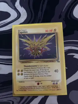 Pokemon TCG Zapdos Fossil Card 30/62 Unlimited Rare Non-Holo - Image 1