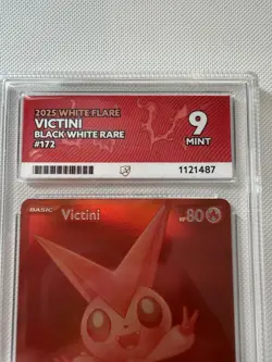 Pokemon White Flare Victini 172/086 Black White Rare ACE 9 Graded Card - Image 5