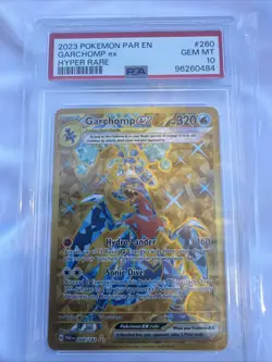 Pokemon Garchomp TCG EX Holo Card 260/182 Sv04: Paradox Rift PSA 10 - Image 1