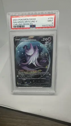 2021 POKEMON SWORD & SHIELD CHILLING REIGN FULL ART/GALARIAN ARTICUNO V PSA 9 - Image 1