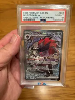 2026 POKEMON ASC EN-ASCENDED HEROES #286 N'S ZOROARK EX PSA 10 - Image 1