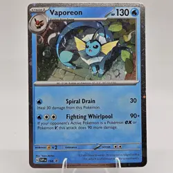 🌀 Double Swirl Pokemon TCG Prismatic Vaporeon 168 Black Star Promo Cosmos - Image 1