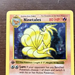 Ninetales Shadowless 1st Edition Holo Pokemon Base set. - Image 2