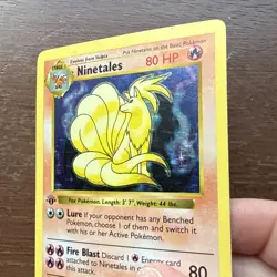 Ninetales Shadowless 1st Edition Holo Pokemon Base set. - Image 3