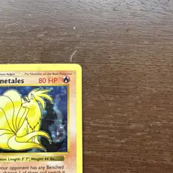 Ninetales Shadowless 1st Edition Holo Pokemon Base set. - Image 5
