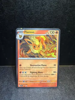 Pokemon Flareon (Cosmos Holo SWIRL) 167 Scarlet & Violet Holo Promo NM - Image 2