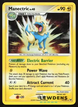 Manectric lv. 45 - 11/127 - Holo Rare - Platinum - Pokemon Card - Image 1