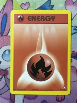 Fire Energy 107/111 Common Neo Genesis Unlimited Pokemon TCG Card WOTC LP 2000 - Image 1