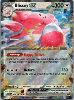 BLISSEY EX 134/167 DOUBLE RARE TWILIGHT MASQUERADE POKEMON NM - Image 1