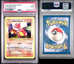 1999 POKEMON BASE SET SHADOWLESS #24 CHARMELEON PSA 9 - Image 3