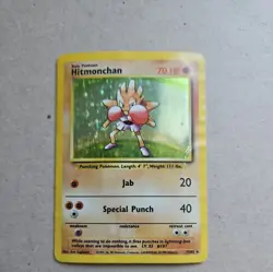 Pokemon TCG Hitmonchan Base Set 7/102 Holo Rare Basic 70 HP English - Image 1