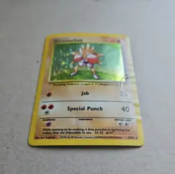 Pokemon TCG Hitmonchan Base Set 7/102 Holo Rare Basic 70 HP English - Image 2