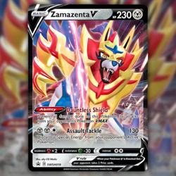 Zamazenta V SWSH019 Black Star Promo Holo Pokemon Card (SWSH: Sword & Shield) NM - Image 1