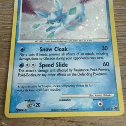 Glaceon 5/100 Holo Rare Majestic Dawn Pokemon Holo LP - Image 3