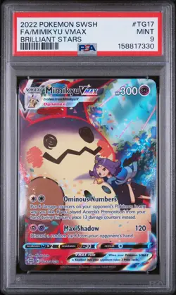 MIMIKYU VMAX TG17 BRILLIANT STARS POKEMON PSA 9 - Image 1