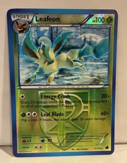 2013 Pokemon Leafeon Promos Reverse Holo #11/116 Plasma Freeze LP - Image 1