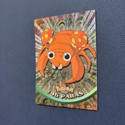 MP - Pokemon Topps Paras #46 TV Animation Edition Sunrays Silver Foil - Image 2