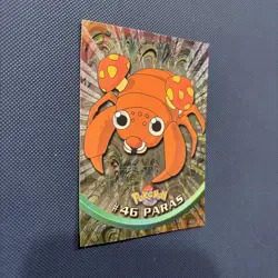 MP - Pokemon Topps Paras #46 TV Animation Edition Sunrays Silver Foil - Image 3