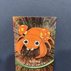 MP - Pokemon Topps Paras #46 TV Animation Edition Sunrays Silver Foil - Image 5