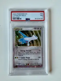 Latios EX Holo 94/97 PSA 7 Dragon Pokemon Card - with SWIRL and NEW CERT - Image 1