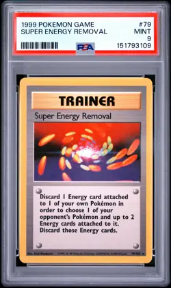 1999 POKEMON GAME #79 SUPER ENERGY REMOVAL PSA 9 - Image 1