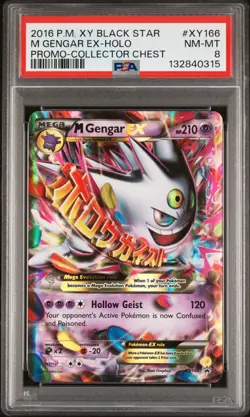 2016 Pokemon M Gengar EX #XY166 Black Star Promo XY PSA 8 - New Cert - Image 1