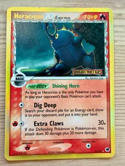 Heracross 3/101 Pokemon Card Dragon Frontiers Reverse Holo Stamped - Image 1