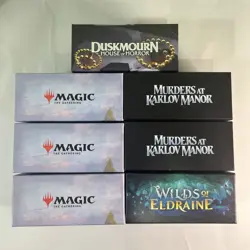 Lot of 7 MTG Magic The Gathering EMPTY Card Storage Bundle Boxes Duskmourn - Image 1
