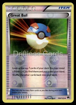 Great Ball 100/122 Uncommon BREAKpoint Pokemon Reverse Holo LP - Image 1